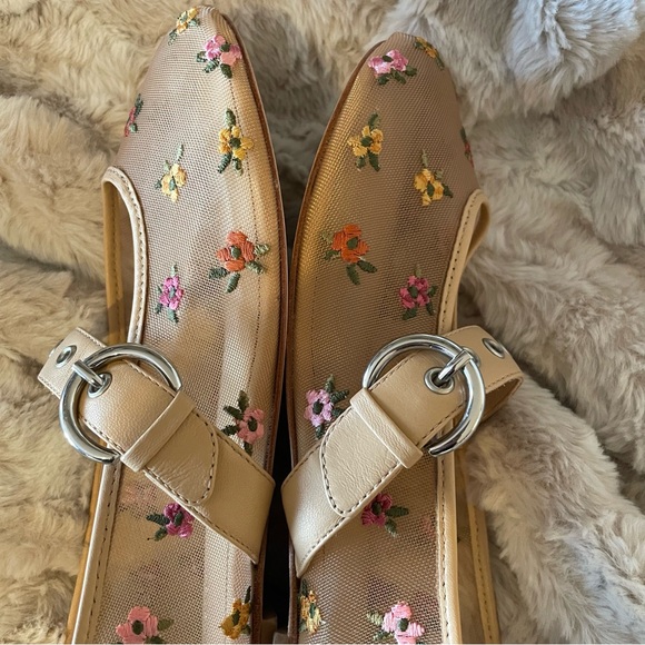 NEW Anthropologie Reformation Floral Embroidered Bethany Mesh Ballet Flats 7 US - Picture 6 of 12